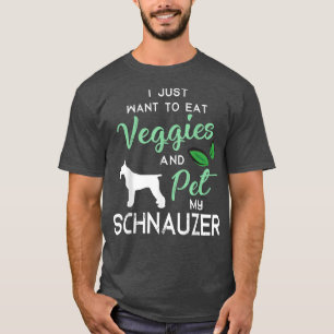 Schnauzer Funny Vegan Dog Lover Owner Xmas Birthda T-Shirt