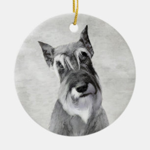 Schnauzer (Giant) - Cute Original Dog Art Ceramic Ornament