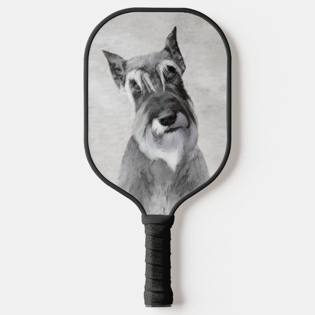 Schnauzer (Giant) - Cute Original Dog Art Pickleball Paddle (Front)