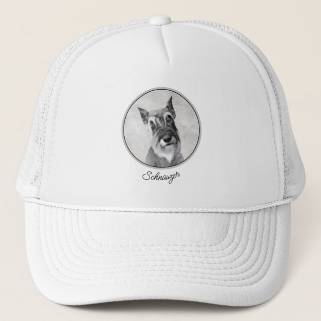 Schnauzer (Giant) - Cute Original Dog Art Trucker Hat (Front)