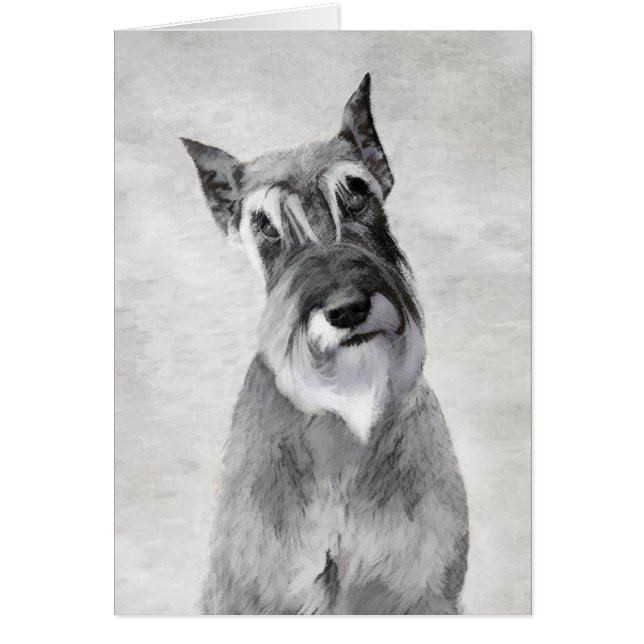 Schnauzer (Giant) Painting - Dog Art (Front)