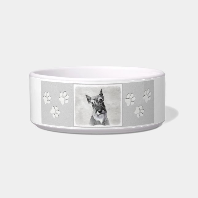 Schnauzer (Giant) Painting - Dog Art Bowl (Right)