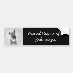 Schnauzer (Giant) Painting - Dog Art Bumper Sticker