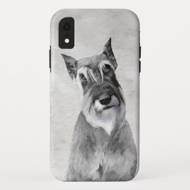 Schnauzer (Giant) Painting - Dog Art Case-Mate iPhone Case (Back)