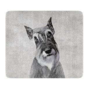 Schnauzer (Giant) Painting - Dog Art Cutting Board