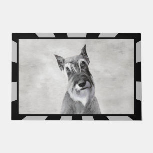 Schnauzer (Giant) Painting - Dog Art Doormat