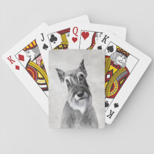 Schnauzer (Giant) Painting - Dog Art Playing Cards