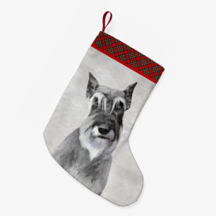 Schnauzer (Giant) Painting - Dog Art Small Christmas Stocking