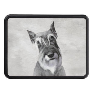 Schnauzer (Giant) Painting - Dog Art Trailer Hitch Cover