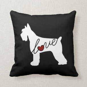 Schnauzer (Giant Schnauzer) Love Throw Pillow