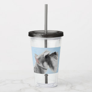 Schnauzer (Giant, Standard) Painting - Dog Art Acrylic Tumbler