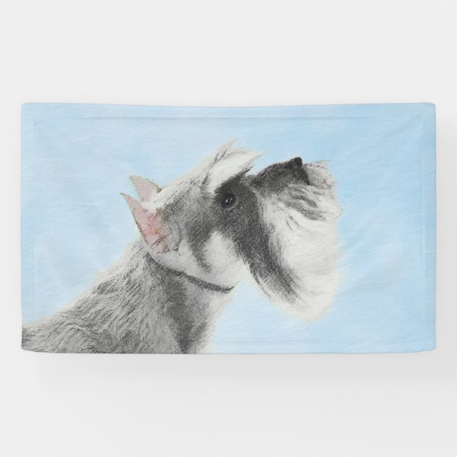 Schnauzer (Giant, Standard)  Painting - Dog Art Banner (Horizontal)