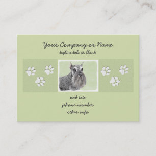 Schnauzer (Giant, Standard) Painting - Dog Art Business Card
