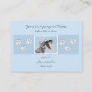 Schnauzer (Giant, Standard) Painting - Dog Art Business Card
