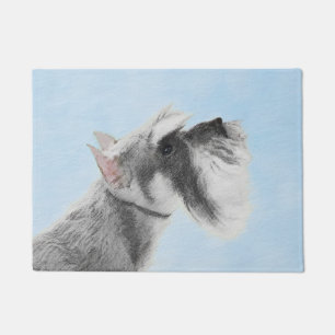 Schnauzer (Giant, Standard)  Painting - Dog Art Doormat