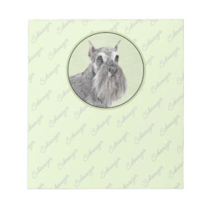 Schnauzer (Giant, Standard) Painting - Dog Art Notepad