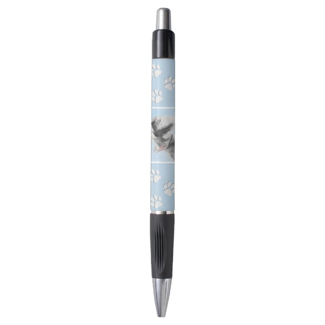 Schnauzer (Giant, Standard)  Painting - Dog Art Pen (Front Vertical)