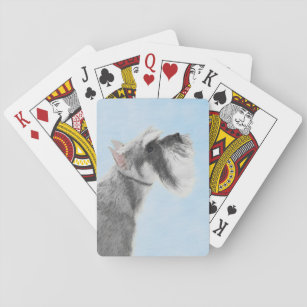 Schnauzer (Giant, Standard) Painting - Dog Art Playing Cards