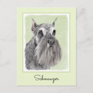 Schnauzer (Giant, Standard) Painting - Dog Art Postcard