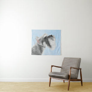 Schnauzer (Giant, Standard) Painting - Dog Art Tapestry