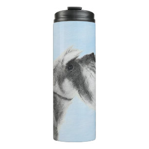 Schnauzer (Giant, Standard)  Painting - Dog Art Thermal Tumbler