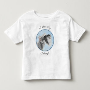 Schnauzer (Giant, Standard) Painting - Dog Art Toddler T-shirt