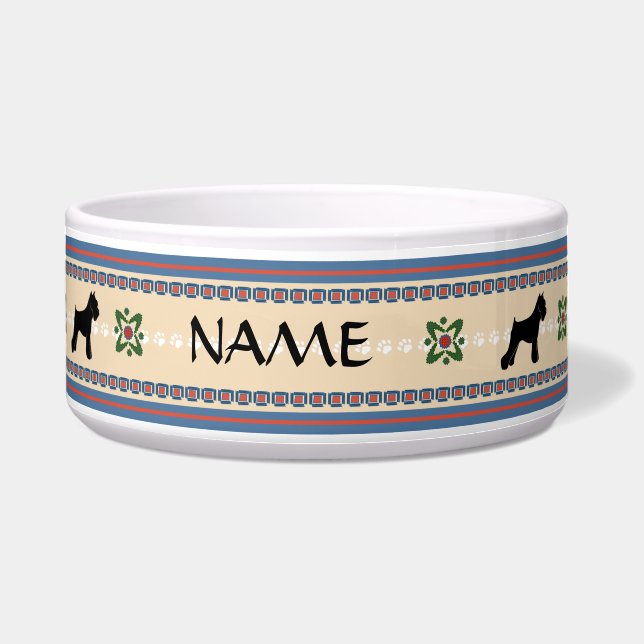 Schnauzer Good Dog Large Bowl (Front)