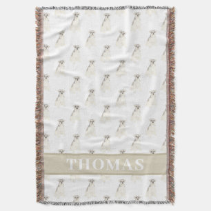 Schnauzer (Grey & White) Throw Blanket