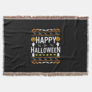 Schnauzer Halloween Lazy Ugly Costume Dog T-Shirt. Throw Blanket