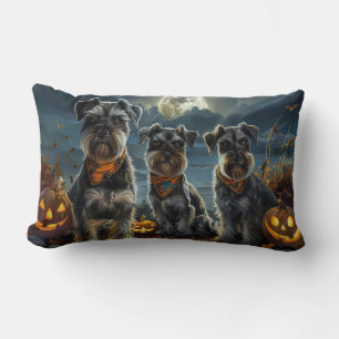 Schnauzer Halloween Spooky Lumbar Pillow
