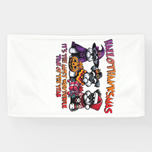 Schnauzer Halloween Thanksgiving Christmas Classic Banner