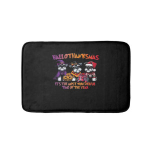 Schnauzer Halloween Thanksgiving Christmas Classic Bath Mat