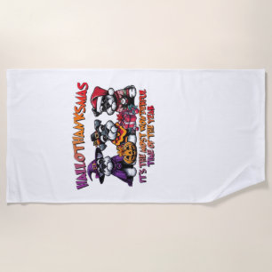 Schnauzer Halloween Thanksgiving Christmas Classic Beach Towel