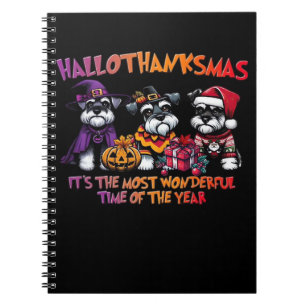 Schnauzer Halloween Thanksgiving Christmas Classic Notebook