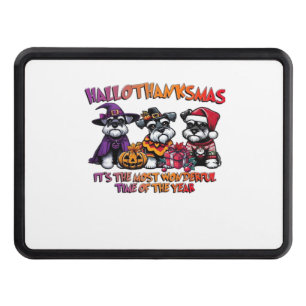 Schnauzer Halloween Thanksgiving Christmas Classic Trailer Hitch Cover