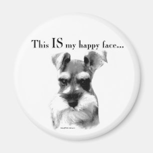 Schnauzer Happy Face Magnet