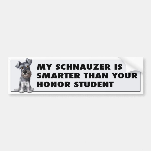 Schnauzer Honour Bumper Sticker (Front)