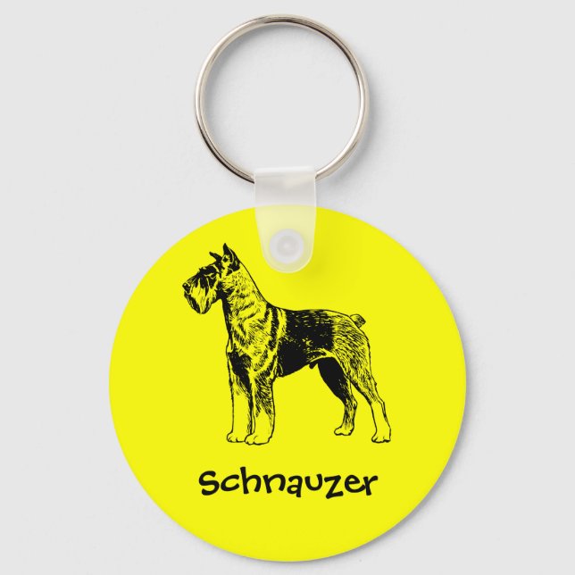 Schnauzer Keychain (Front)
