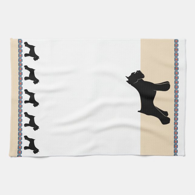 Schnauzer Kitchen Towel (Horizontal)