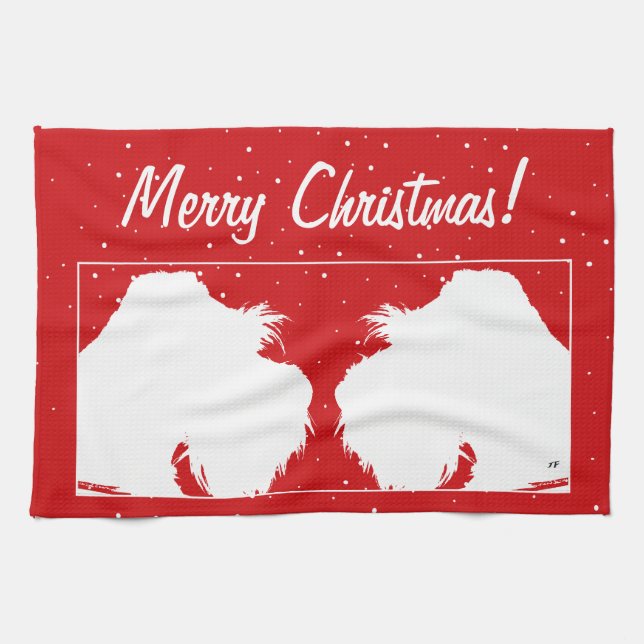 Schnauzer Kitchen Towel (Horizontal)