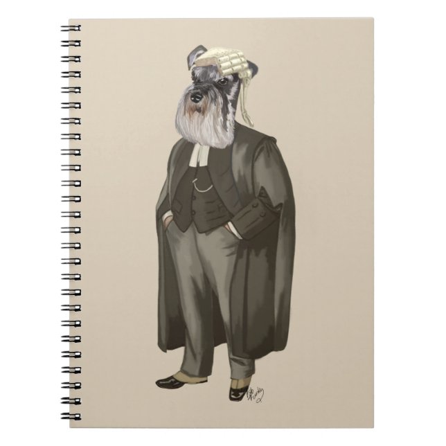 Schnauzer Lawyer 2 Notebook (Front)