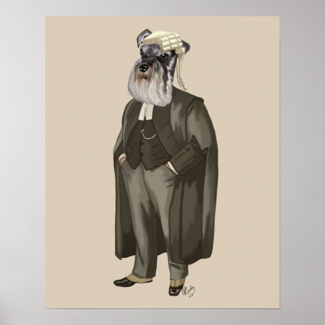 Schnauzer Lawyer Poster (Front)