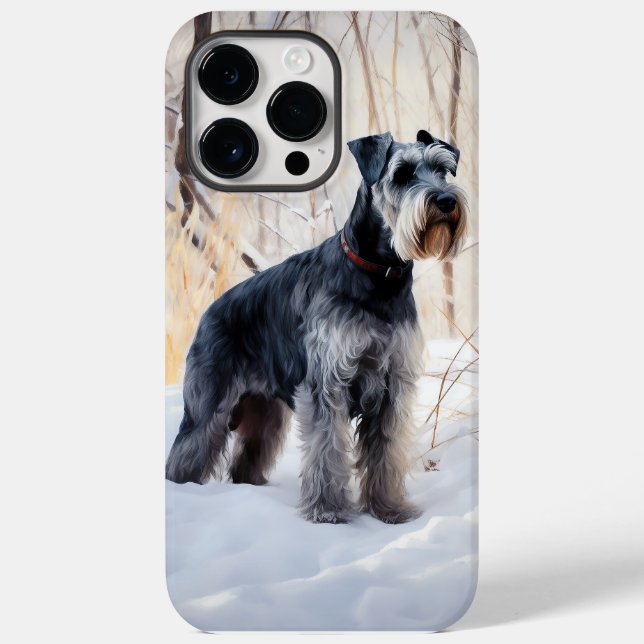 Schnauzer Let It Snow Christmas Case-Mate iPhone Case (Back)