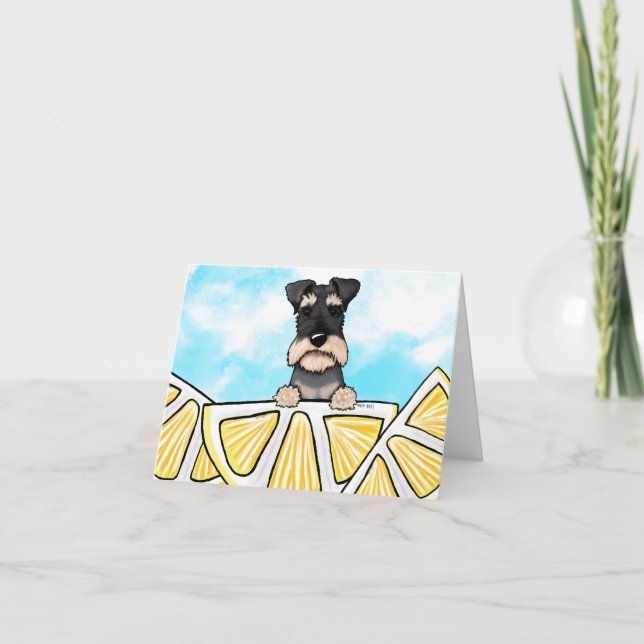 Schnauzer Life Lemons Card (Front)