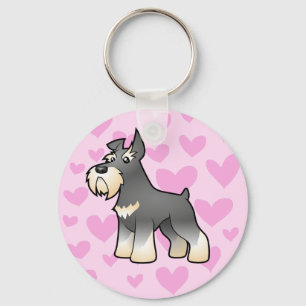 Schnauzer Love Keychain