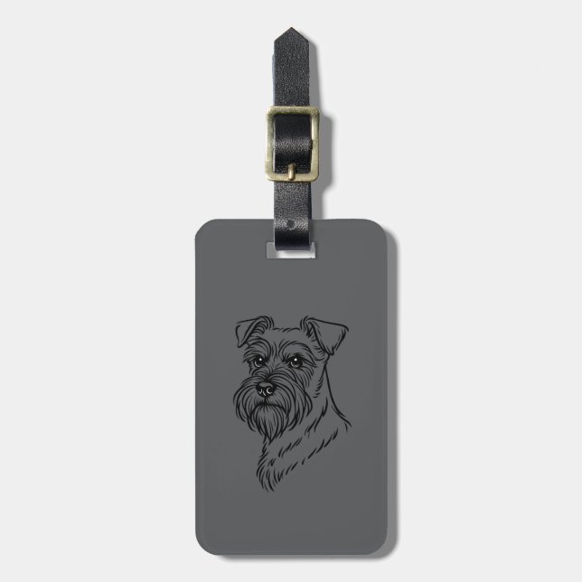 Schnauzer - Luggage Tag (Front Vertical)