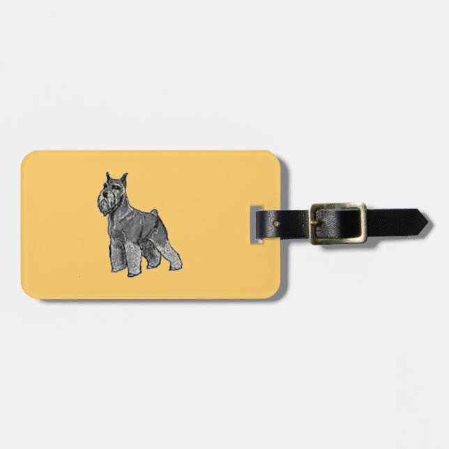 Schnauzer Luggage Tag (Front Horizontal)