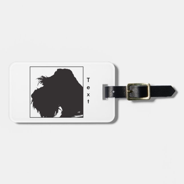 Schnauzer Luggage Tag (Front Horizontal)