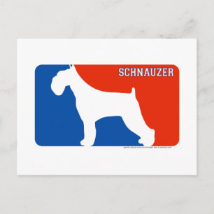 Schnauzer Major League Dog Postcard