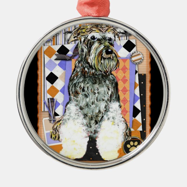 SCHNAUZER METAL ORNAMENT (Front)